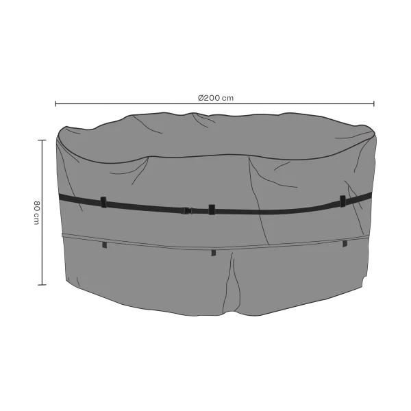 Brafab Brafab furniture cover dining group Black 200x80 cm