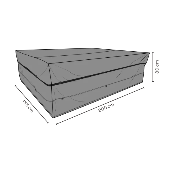 Brafab Brafab furniture cover dining group Black 205x155 cm