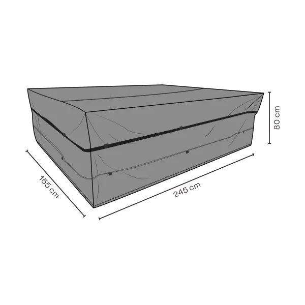Brafab Brafab furniture cover dining group Black 245x155 cm