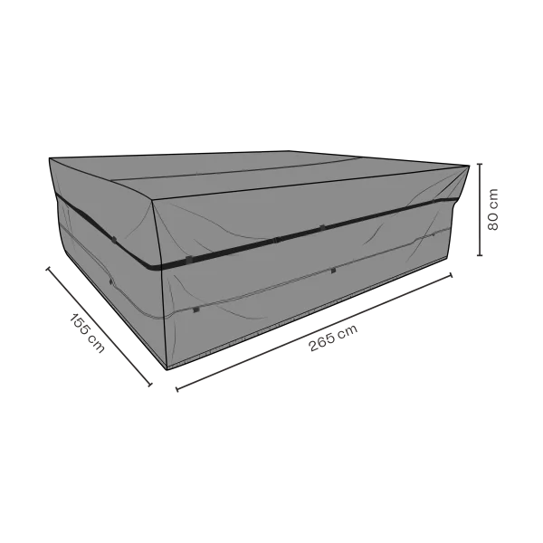 Brafab Brafab furniture cover dining group Black 265x155 cm