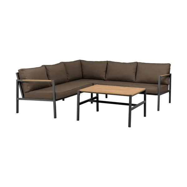 Brafab Cap sofa group Anthracite-brown, 5-seater