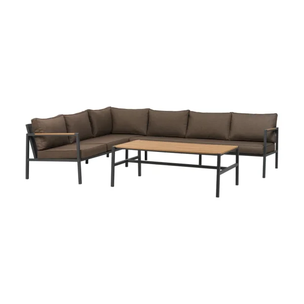 Brafab Cap sofa group Anthracite-brown, 6-seater