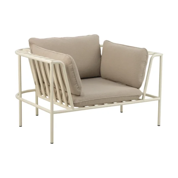 Brafab Collier armchair Pearl white-teddy beige