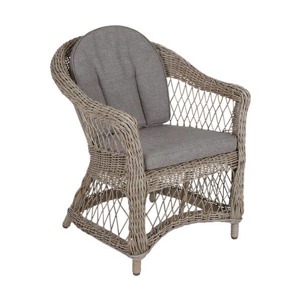 Brafab Kamomill armchair with seat and back cushion Beige-sand