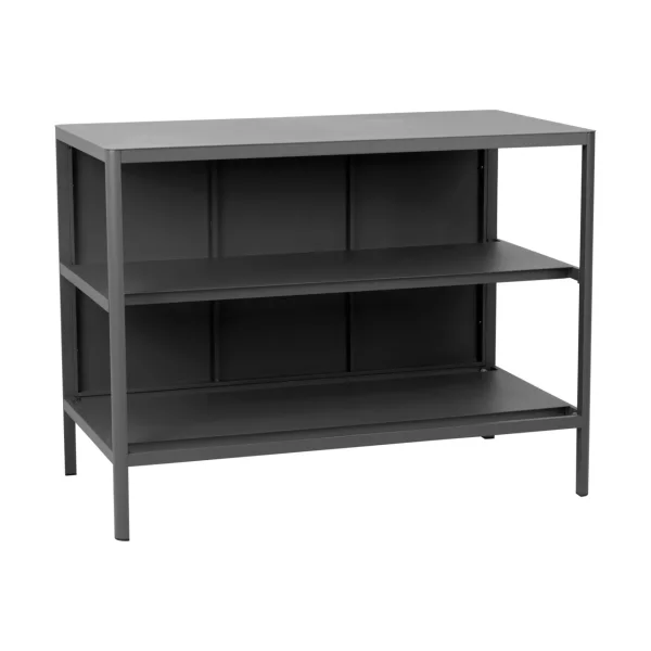 Brafab Kelia outdoor kitchen bench with shelves Anthracite, 121x91x64 cm