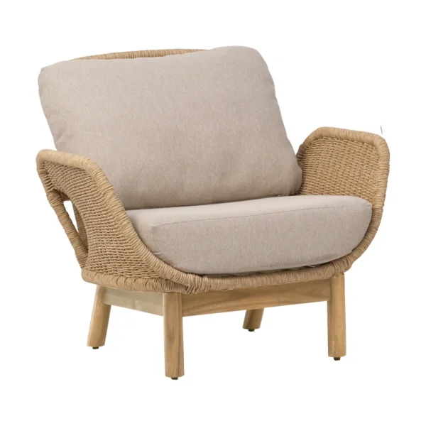 Brafab Lily armchair Twist straw-plush wheat