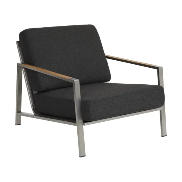 Brafab Naos armchair Stainless steel-nearly black
