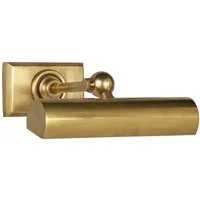 Brass Picture Light | Cabinet Maker's Single Picture Light Antique Bronze, Picture Light, Small, Hand-Rubbed Antique Brass - Andrew Martin