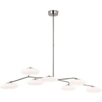 Brindille Linear Chandelier, Light, Polished Nickel - Andrew Martin