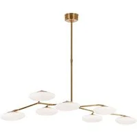 Brindille Linear Chandelier, Light, Soft Brass - Andrew Martin