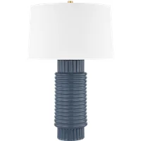 Broderick Table Lamp, Light, Blue - Andrew Martin