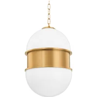 Broomley Large Pendant Light, Light, Large, Brass - Andrew Martin