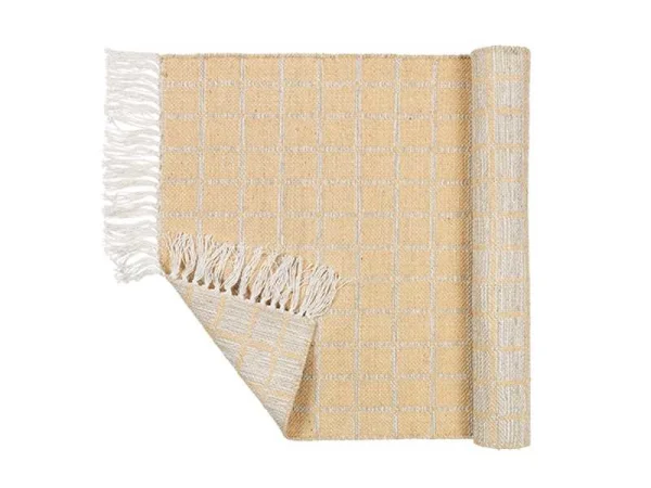 Broste Copenhagen Henny rug 140x200cm - light gray / yellow