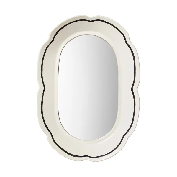 Broste Copenhagen Hilma mirror 30x45 cm Off white-black