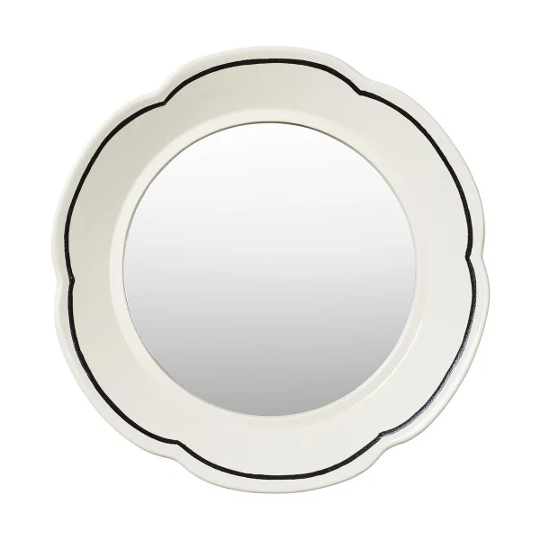 Broste Copenhagen Hilma mirror Ø36 cm Off white-black