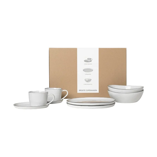 Broste Copenhagen Nordic Salt breakfast set for two 6 pieces