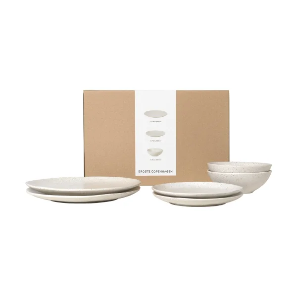 Broste Copenhagen Nordic Vanilla dinner set for two 6 pieces