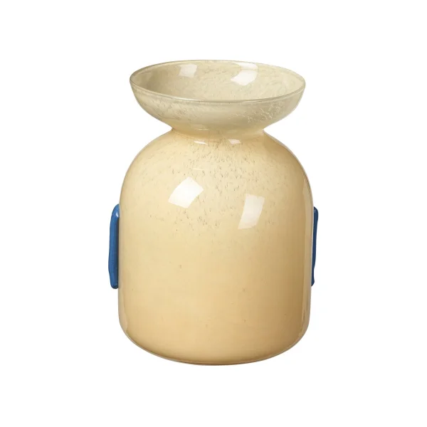 Broste Copenhagen Vera vase 30cm Anise yellow-serenity lt. blue