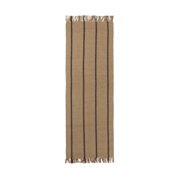 Broste Copenhagen Yuki runner rug Black-natural, 70x200 cm