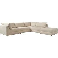 Bundum Section Sofa in House Linen | Large Corner Sofa - Andrew Martin