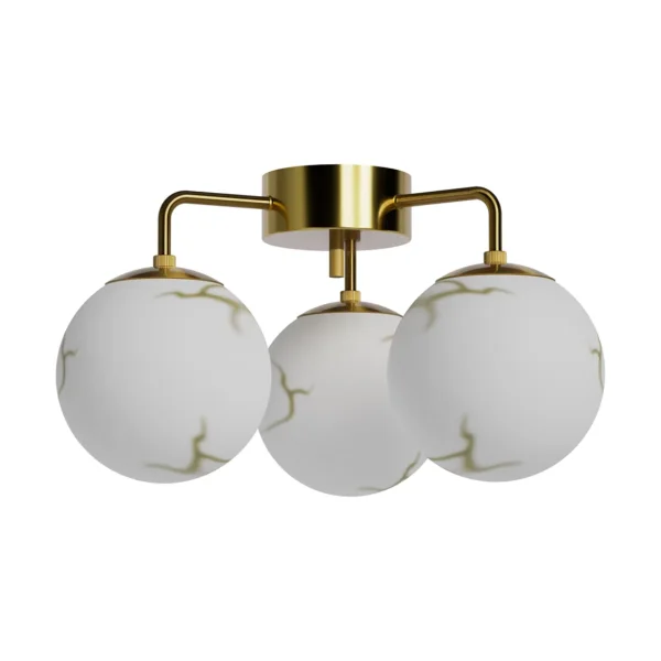 By Rydéns Bellagio ceiling lamp 3-lite Brass-white