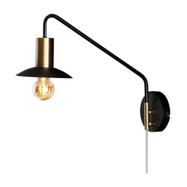 By Rydéns Quinn wall lamp short Matte black