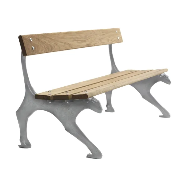 Byarums bruk Kattsoffa bench Oiled oak–raw aluminium