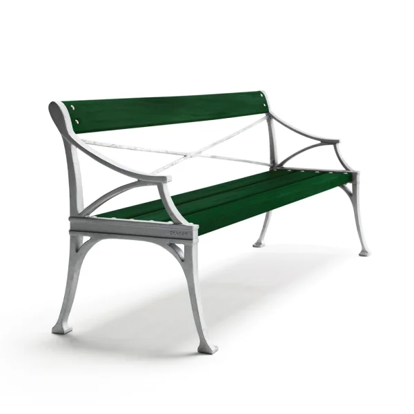 Byarums bruk Lessebo sofa Green, raw aluminum stand