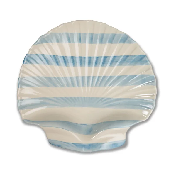 Byon Armona stripe serving dish 32x32.5 cm Light blue-white