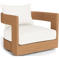 Caicos Swivel Chair Teak - Andrew Martin