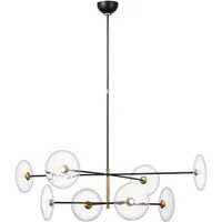 Calvino Radial Chandelier, Light, Brass/Iron - Andrew Martin