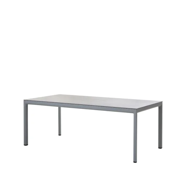 Cane-line Drop dining table Fossil grey-light grey aluminum base