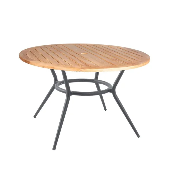Cane-line Joy dining table round Teak-light grey Ø120 cm