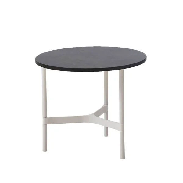 Cane-line Twist coffee table small Ø45 cm Dark grey-white
