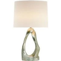 Cannes Table Lamp Silver, Table Lamp, Burnished Silver Leaf - Andrew Martin