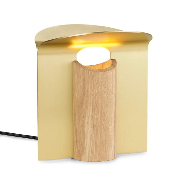 Carl Hansen & Søn RF200 Petal table lamp, Oiled oak-brass RF200 Petal table lamp, Oiled oak-brass