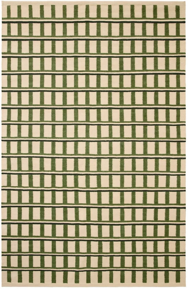 Chhatwal & Jonsson Mysore wool rug Off white-green-dark green, 230x320 cm