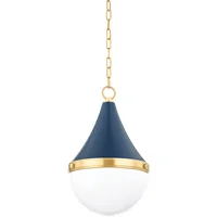 Ciara Pendant Light Soft Navy, Light - Andrew Martin