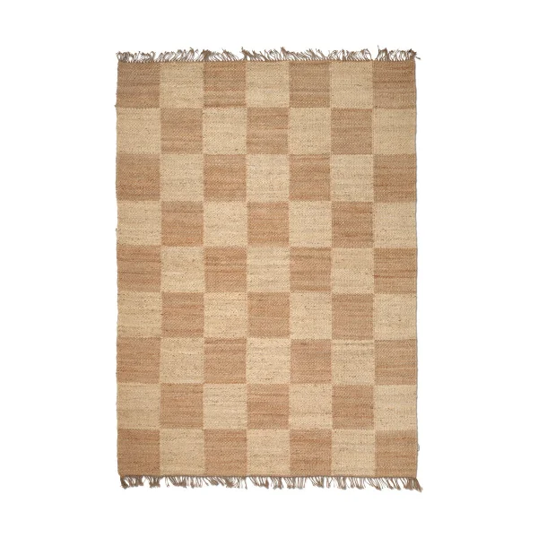Classic Collection Jute Squares rug Natural, 170x230 cm