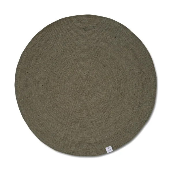 Classic Collection Merino wool rug round Ø240 cm Dark green