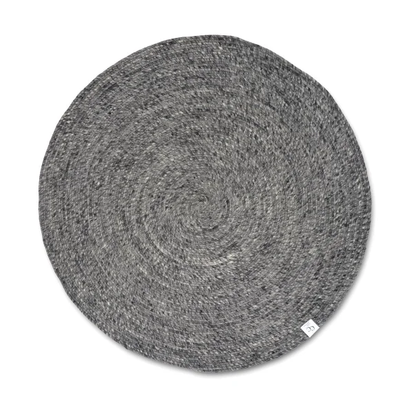 Classic Collection Merino wool rug round Ø240 cm Granite