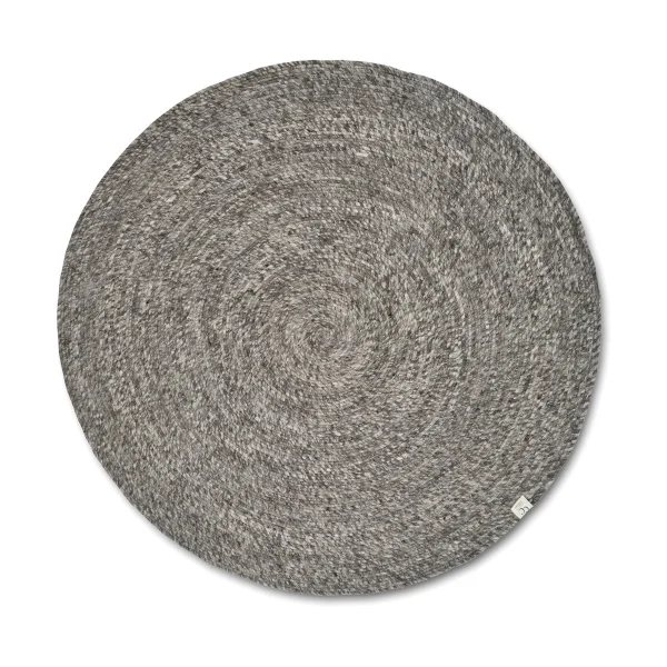 Classic Collection Merino wool rug round Ø240 cm Grey