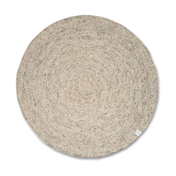 Classic Collection Merino wool rug round Ø240 cm Natural beige