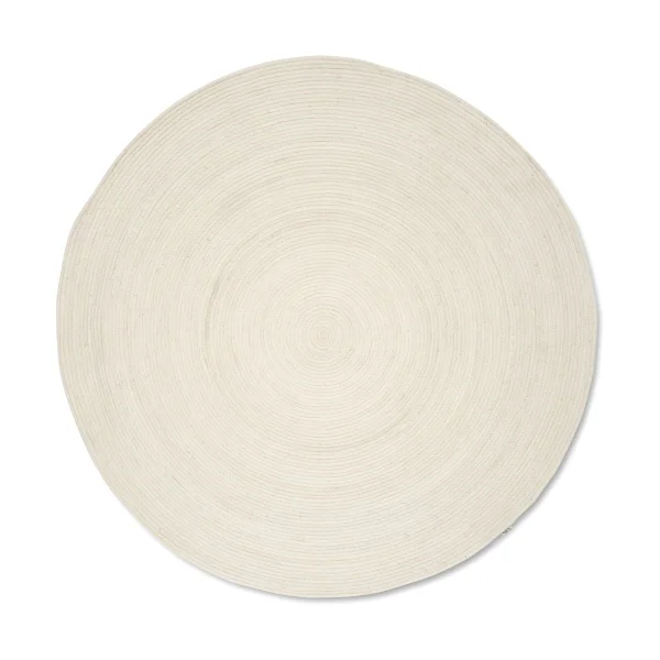 Classic Collection Merino wool rug round Ø240 cm White