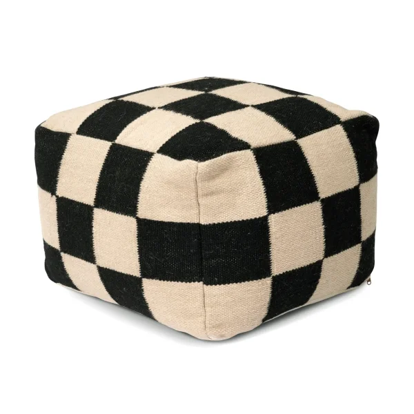 Classic Collection Square pouf 50x50 cm Black-natural