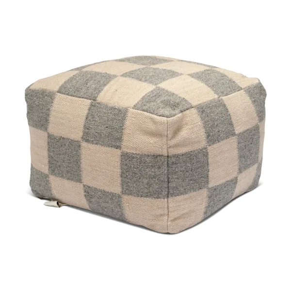 Classic Collection Square pouf 50x50 cm Grey-natural