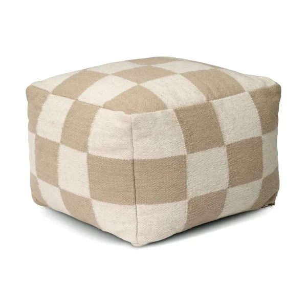 Classic Collection Square pouf 50x50 cm White-natural