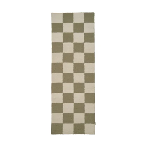 Classic Collection Square runner rug White-green, 80x240 cm