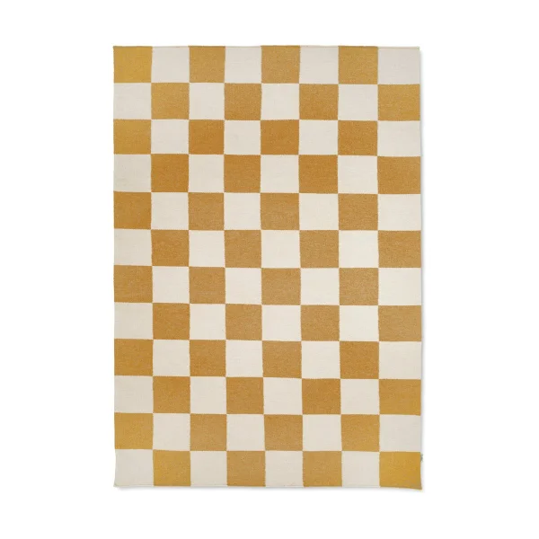 Classic Collection Squares rug White-yellow, 170x230 cm
