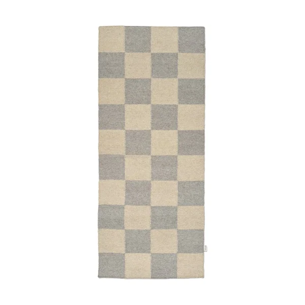 Classic Collection Squares runner rug Grey-natural, 80x200 cm